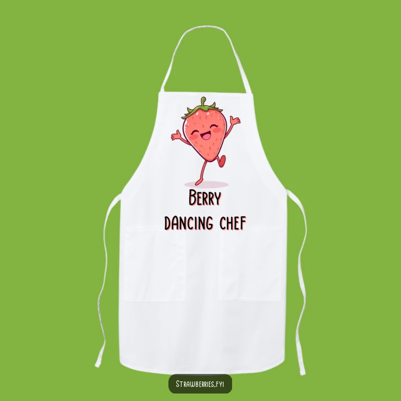 Funny Silly Dance Strawberry Apron: Dance While You Cook!