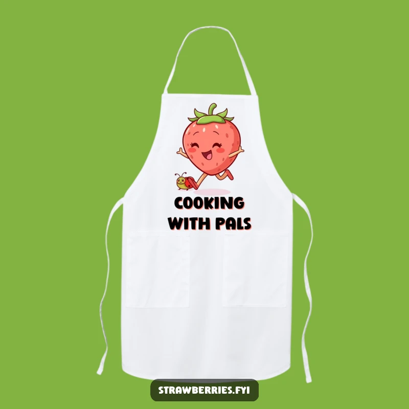 Funny Skipping Strawberry Apron: Cook with Joy and Friendship