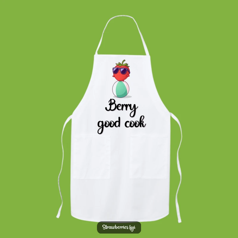 Funny Strawberry Beach Ball Apron: Hilarious Kitchen Wear for Sunny Chefs