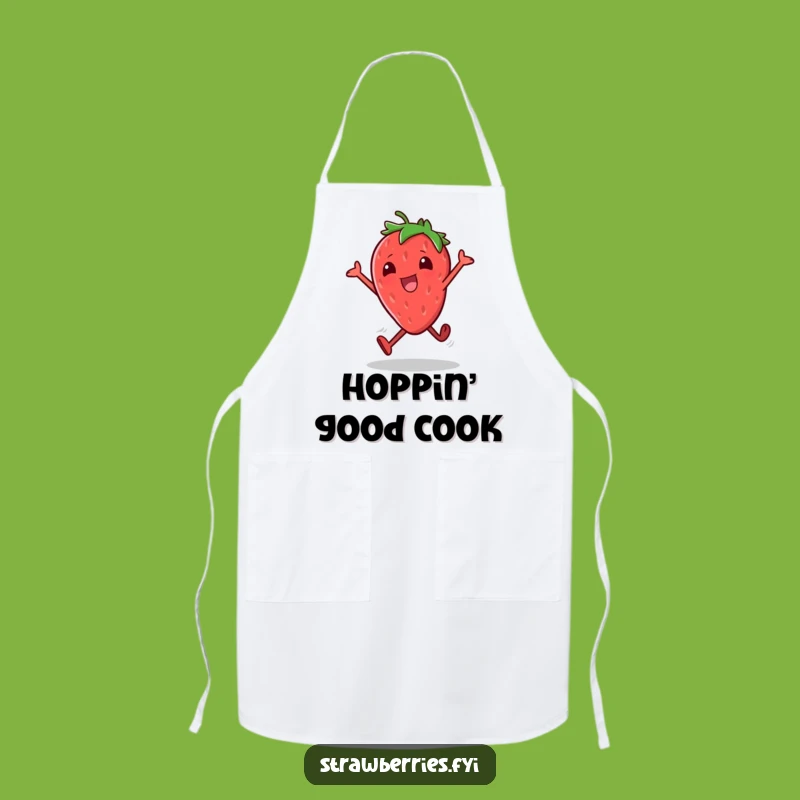 Funny Strawberry Hop Apron: Cook with Energy and Fun
