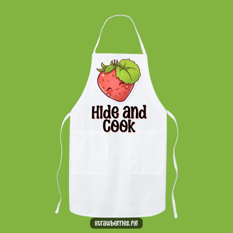 Funny Strawberry Leaf Apron: Cook with Playful Secrets!