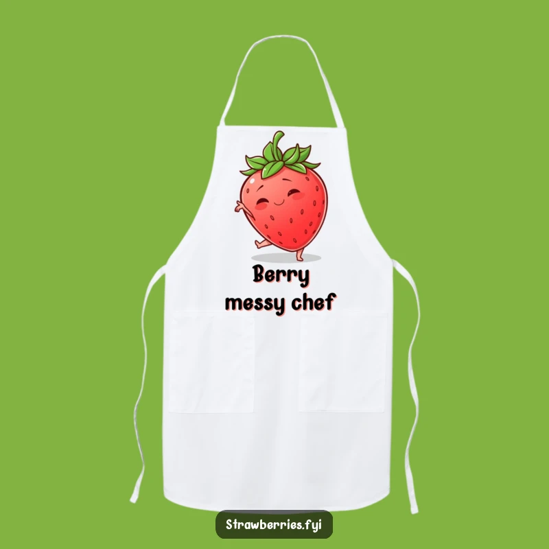 Funny Wobbly Strawberry Apron: Hilarious Kitchen Wear for a Joyful Cook