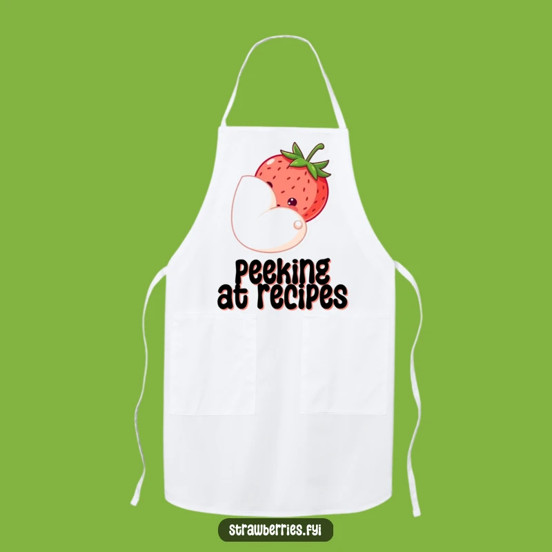 Funny Shy Strawberry Apron Cook With Sweetness And Gentle Style