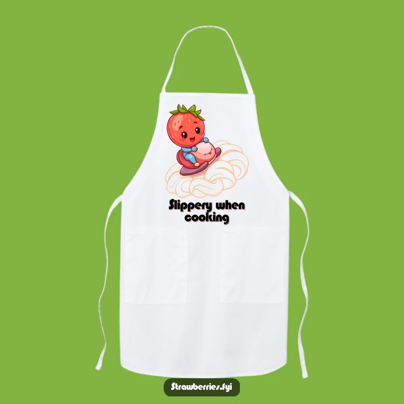 Funny Strawberry Apron: Whipped Cream Chef - Hilarious Dessert Duty!