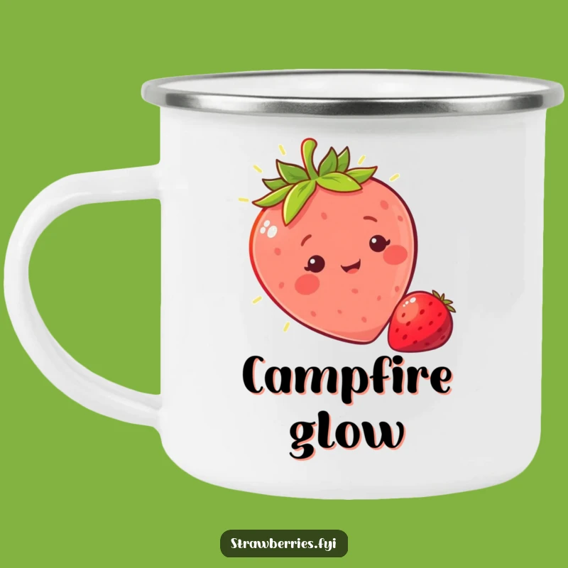 Funny Sunny Strawberry Camping Mug: Bright Sips Outdoors