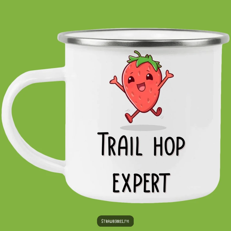Funny Strawberry Hop Camping Mug: Adventure-Ready Energy