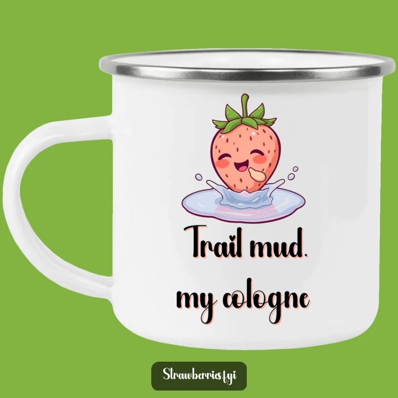 Funny Giggling Strawberry Splashing Camping Mug - Outdoor Fun Cup Funny Gift