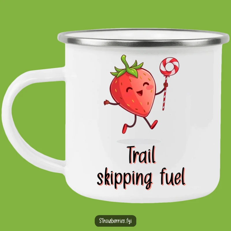 Funny Strawberry Skipping Rope Camping Mug - Durable & Humorous Outdoor Companion
