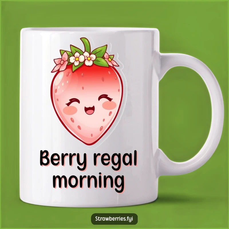 Funny Strawberry Crown Mug: A Delightful Royal Gift for Fruit Fans