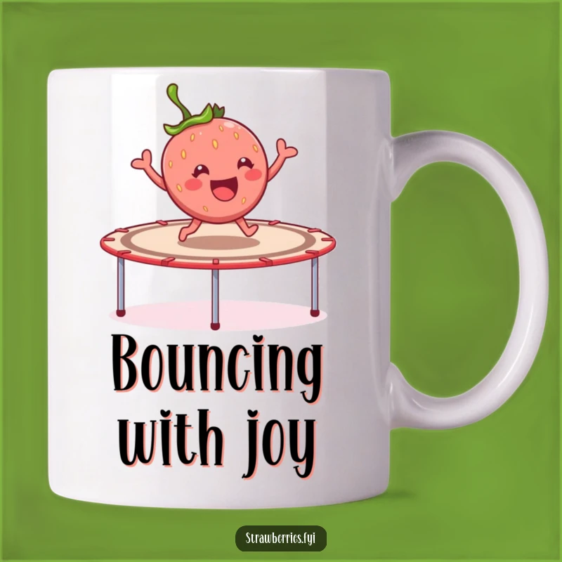 Funny Strawberry Trampoline Mug - Cheerful & Joyful Gift Idea