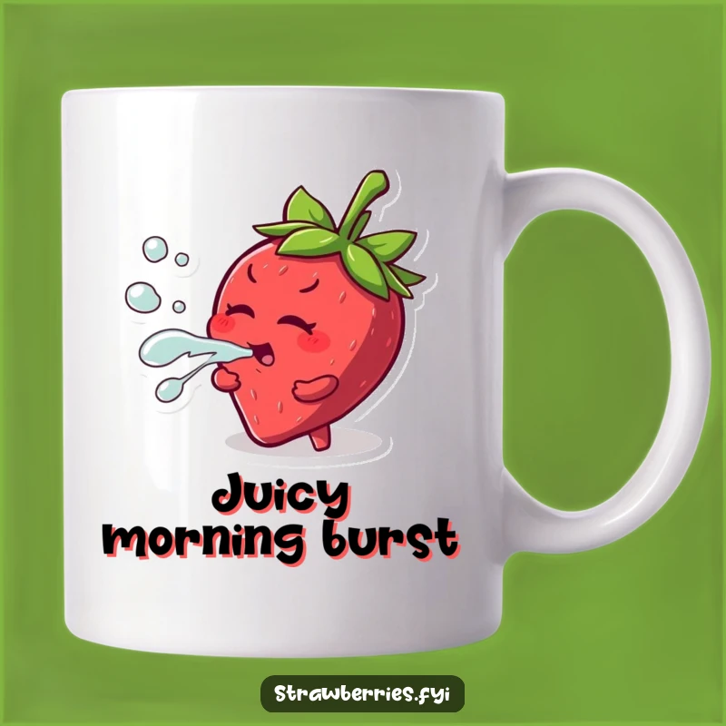 Funny Strawberry Juice Squirt Mug: Mischievous Fruit, Playful Gift