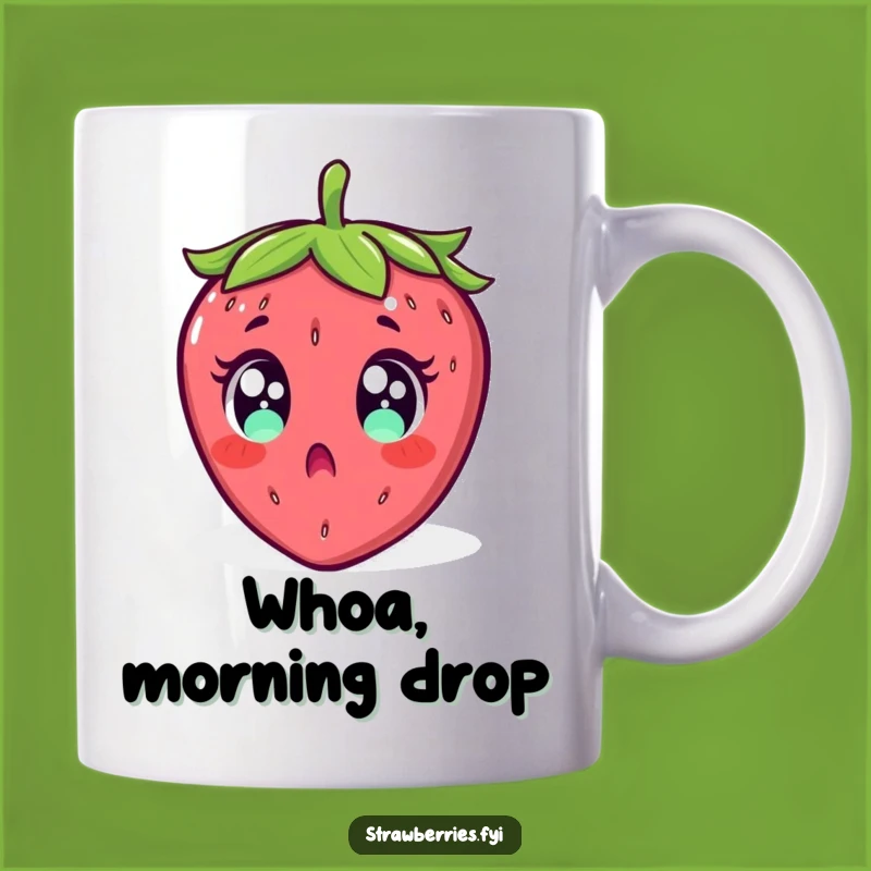 Funny Surprised Strawberry Falling Mug - Hilarious Reaction Gift