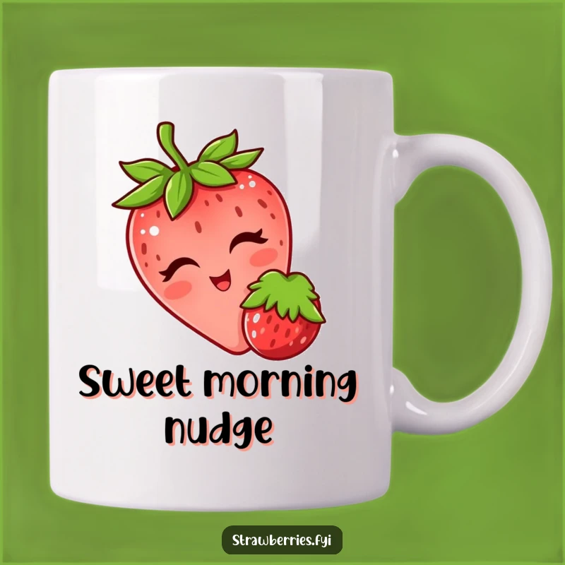 Funny Winking Strawberry Mug A Playful Nudge For Your Morning Coffee