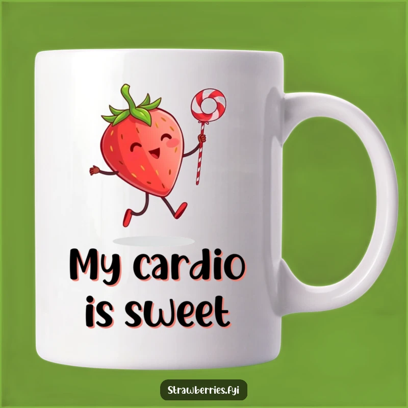 Funny Strawberry Skipping Rope Mug - Adorable Character Gift for Joyful Mornings