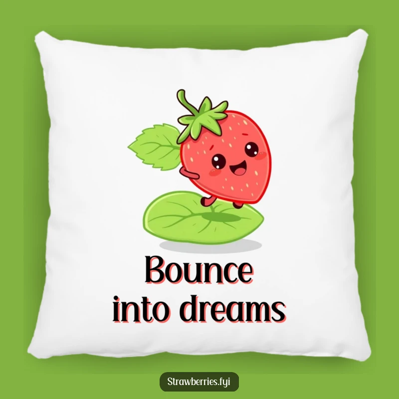 Funny Bouncy Strawberry Pillow: Cozy Comfort with Playful Energy