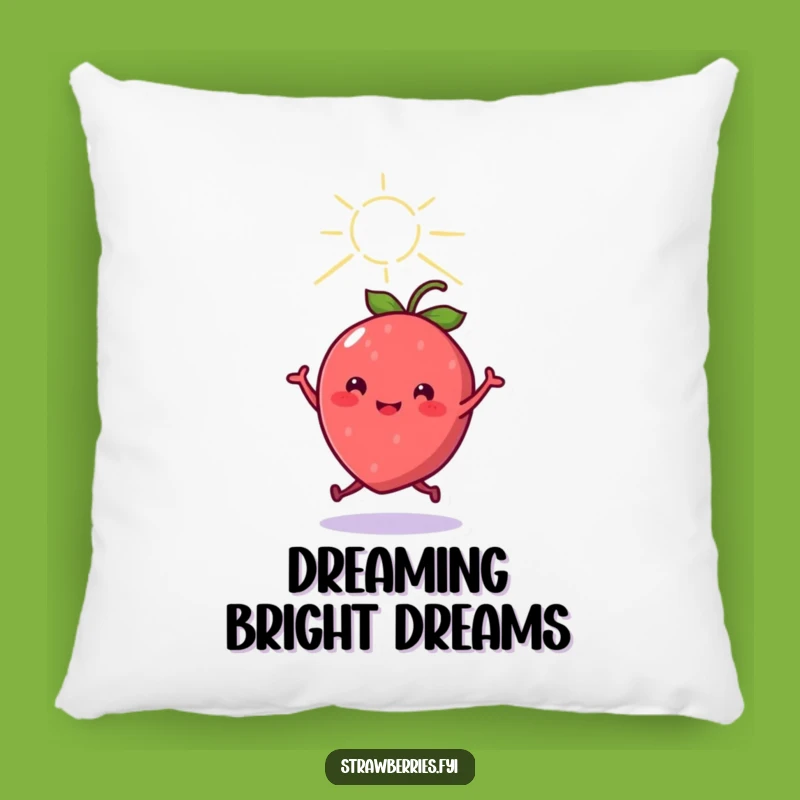 Cozy Funny Kawaii Strawberry Dancing Pillow - Snuggle with Sunshine & Humor