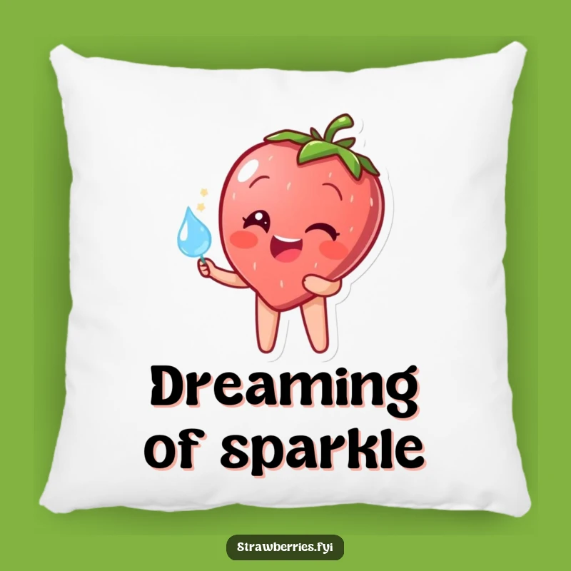 Funny Strawberry Dewdrop Pillow: Snuggle Up with Happiness!