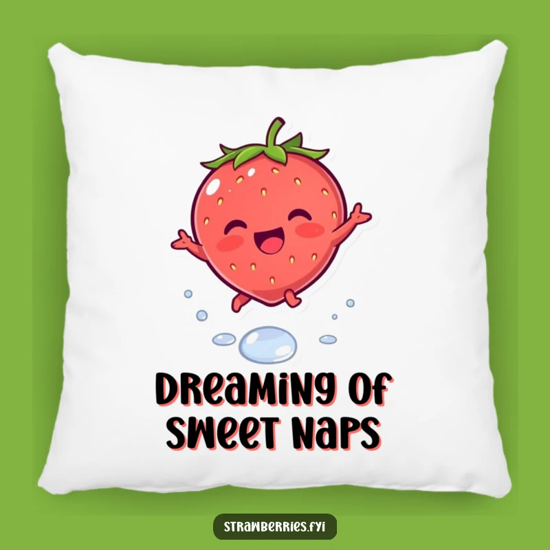 Funny Kawaii Strawberry Leap Pillow - Comfy & Sweet Accent