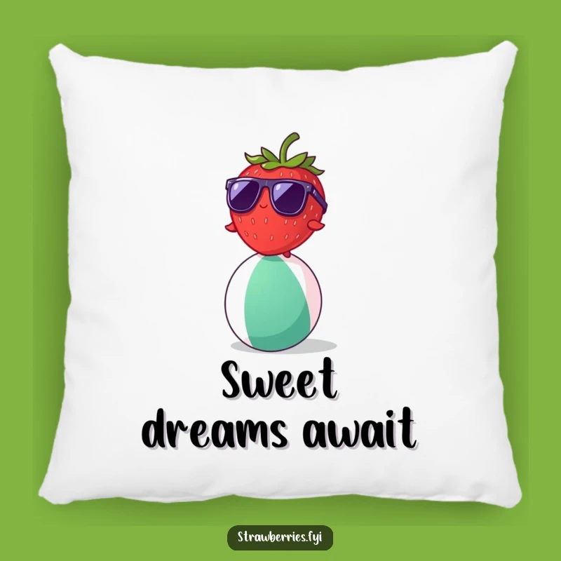 Funny Strawberry Beach Ball Pillow: Comfy & Hilarious Decor for Summer Nights