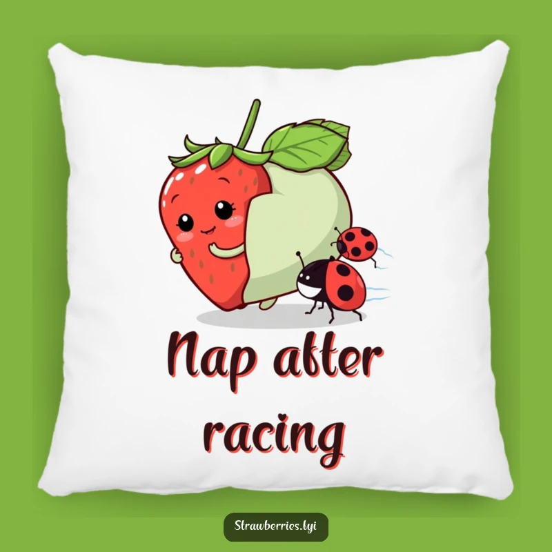 Funny Strawberry Race Pillow: Add a Touch of Playful Humor to Your Space