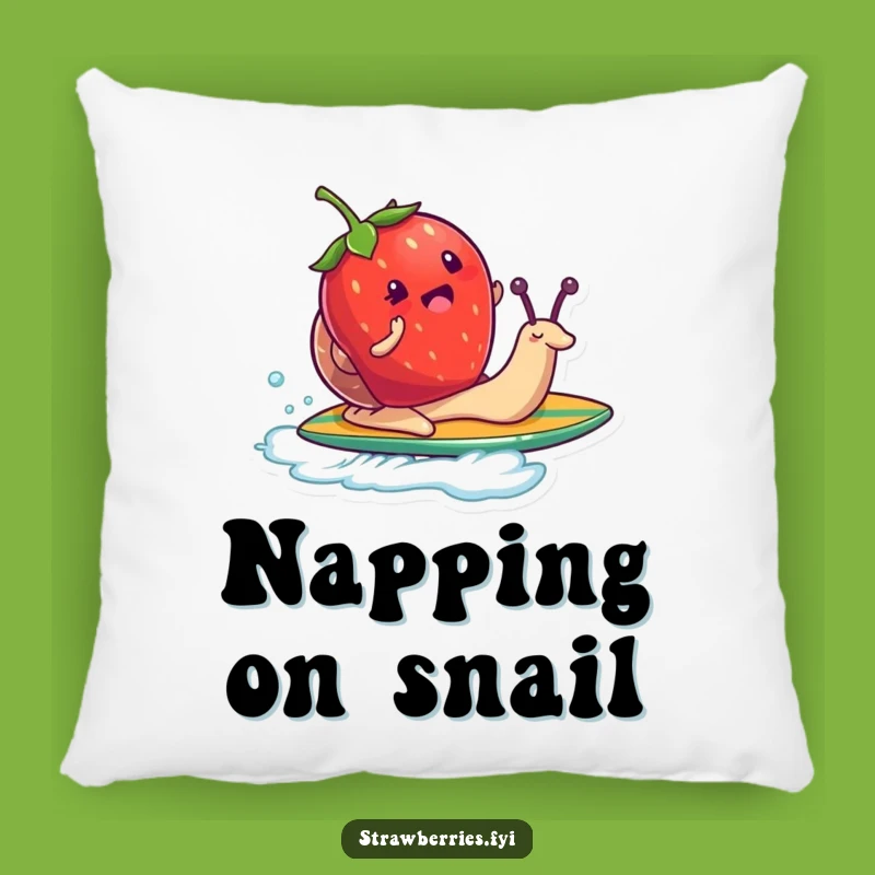 Comfy Funny Strawberry Snail Surf Pillow - Cozy & Hilarious Accent