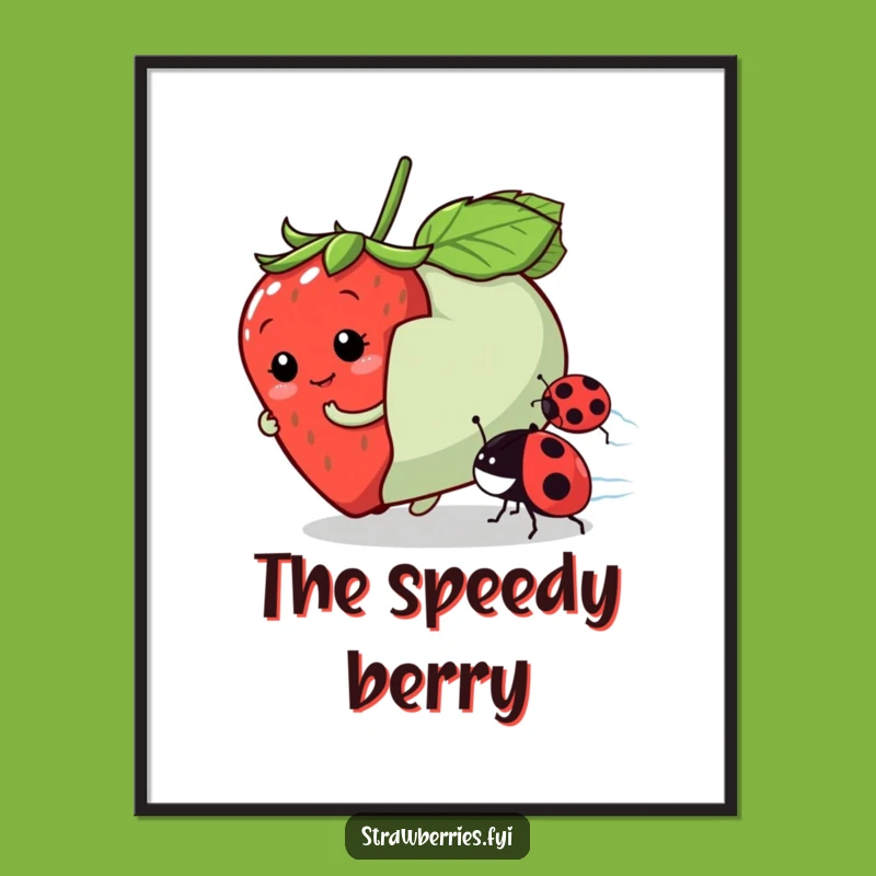 Funny Strawberry Race Digital Art: Bring Playful Competition Home