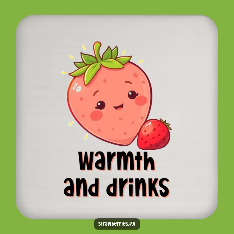 Funny Sunny Strawberry Coaster: Protect Surfaces with Warmth