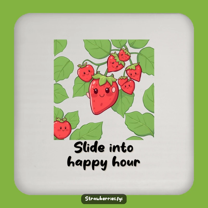 Funny Strawberry Vine Drink Coaster: Small Gift for Adventurous Protection