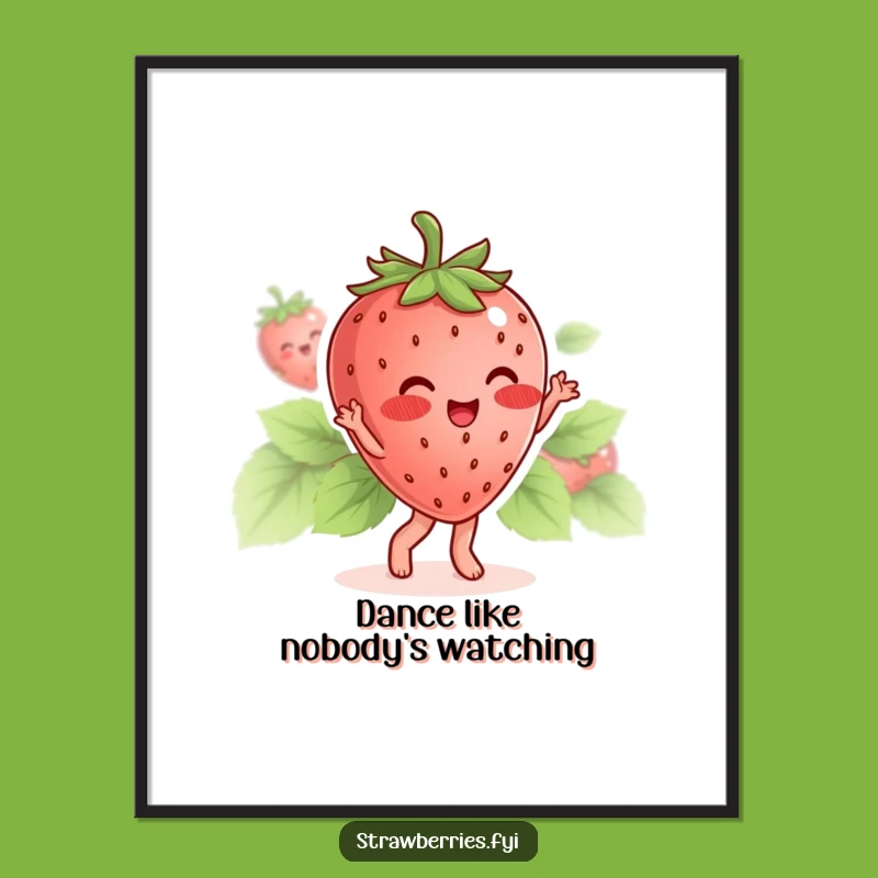Funny Strawberry Poster: A Sweet and Hilarious Gift for Any Wall