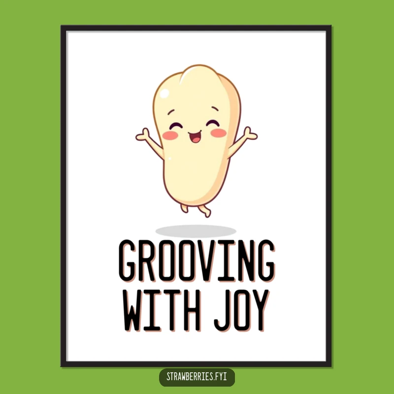 Funny Vanilla Bean Dance Poster - Cheerful Flavor Wall Art, Perfect Gift