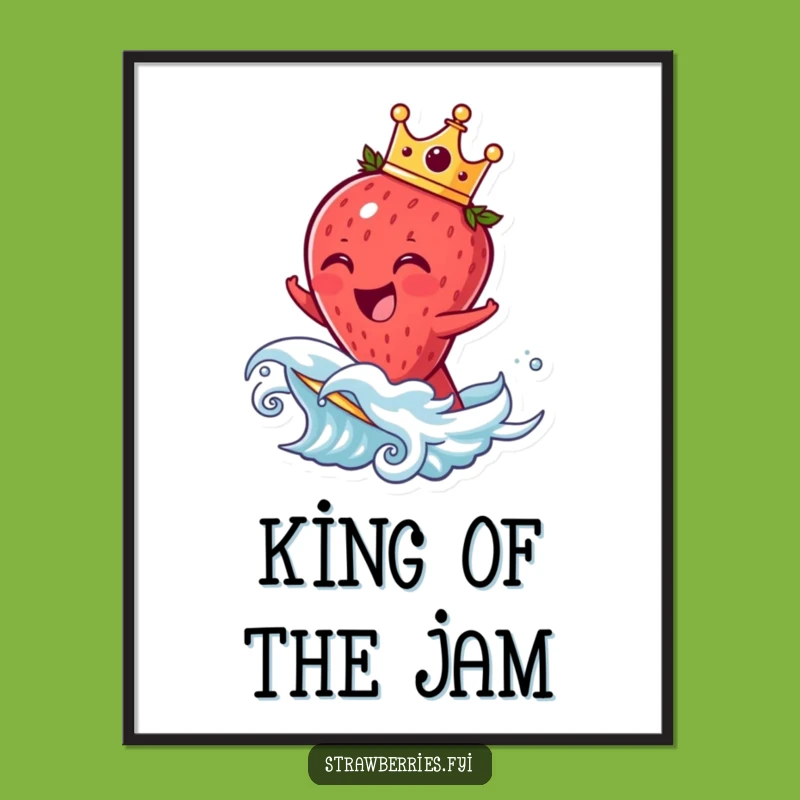 Funny Laughing Strawberry Poster - Ride the Fun Wave on Your Walls!
