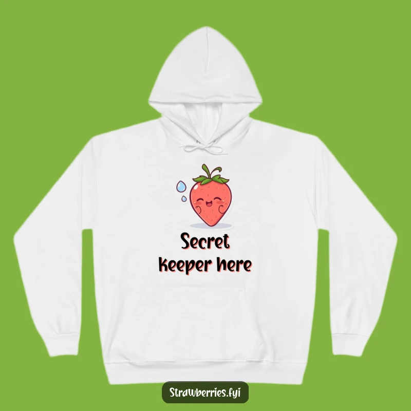 Cozy Funny Strawberry Secret Hoodie: Share Warmth and Whispers