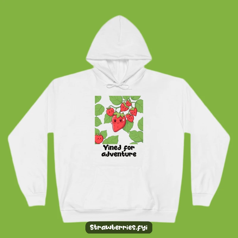 Cozy Funny Strawberry Vine Hoodie: Your Gift for Warmth and Adventurous Comfort