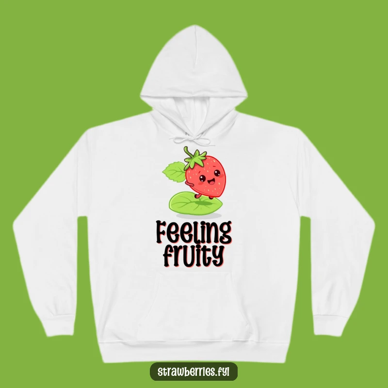 Cozy Funny Bouncy Strawberry Hoodie: Bounce Through Chilly Days