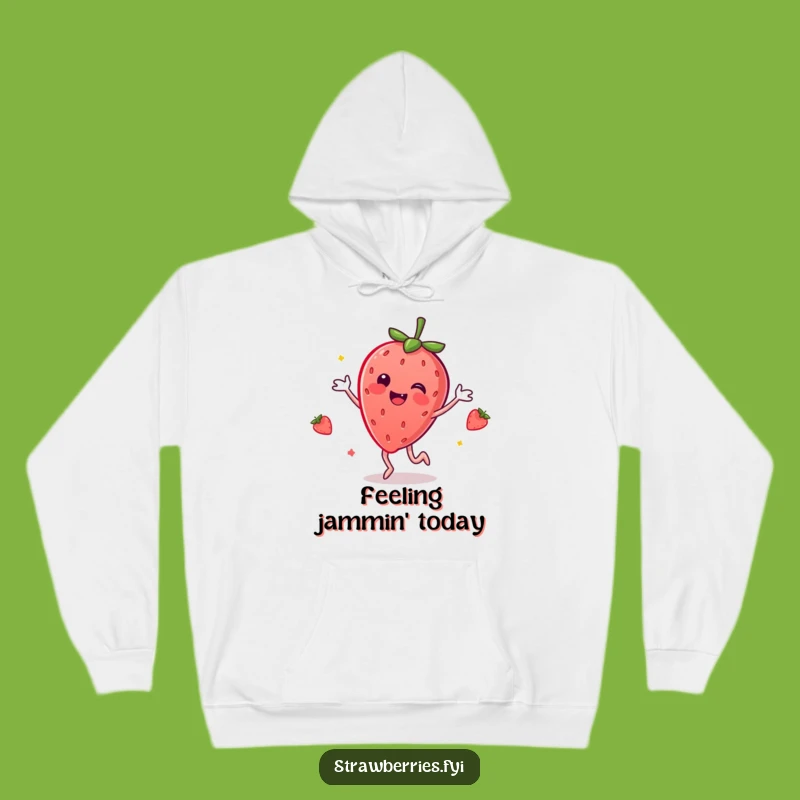 Funny Dancing Strawberry Hoodie: Cozy Up with Cheerful Fruity Vibes
