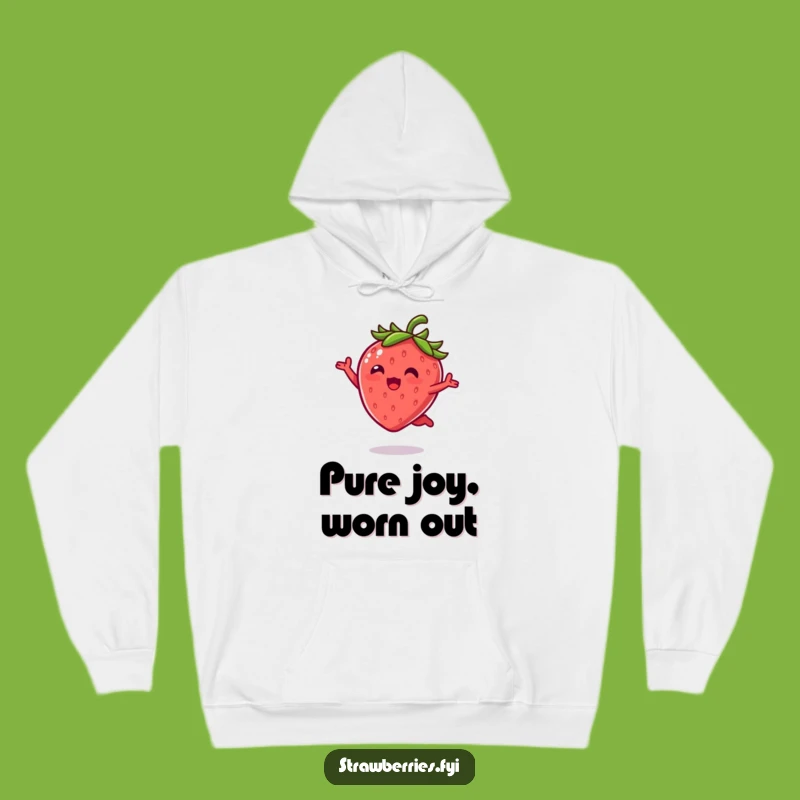 Funny Kawaii Strawberry Leap Hoodie: Cozy Berry Joy, Perfect Funny Gift!