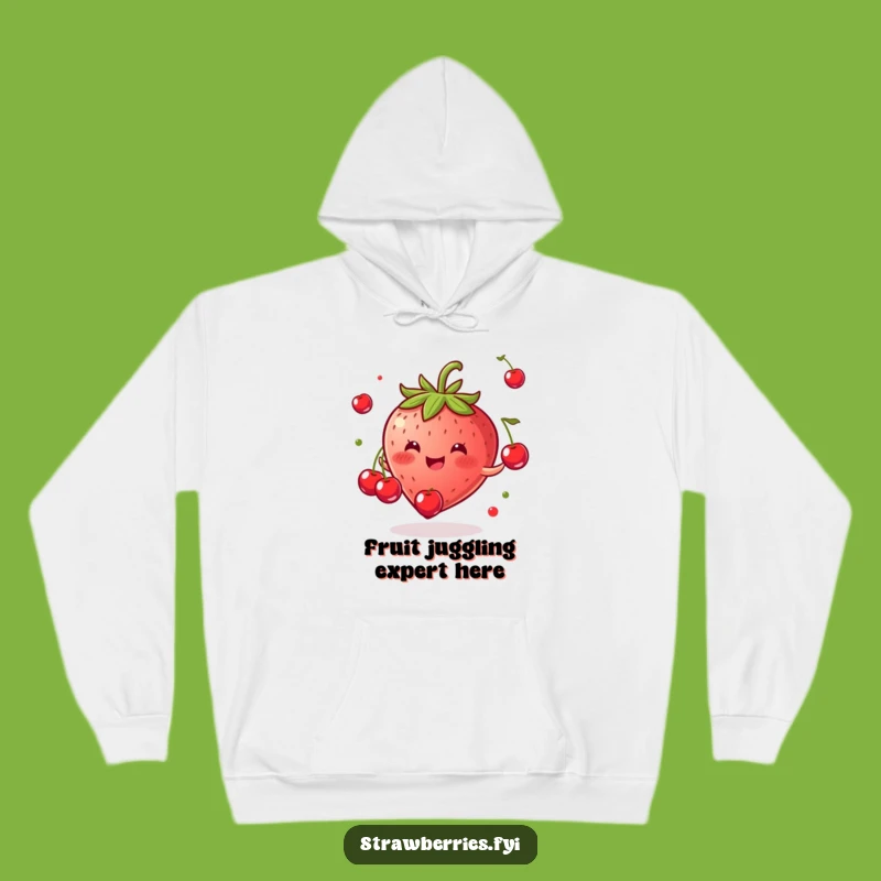 Funny Strawberry Juggling Cherries Hoodie - Cozy & Hilarious Fruit Gift