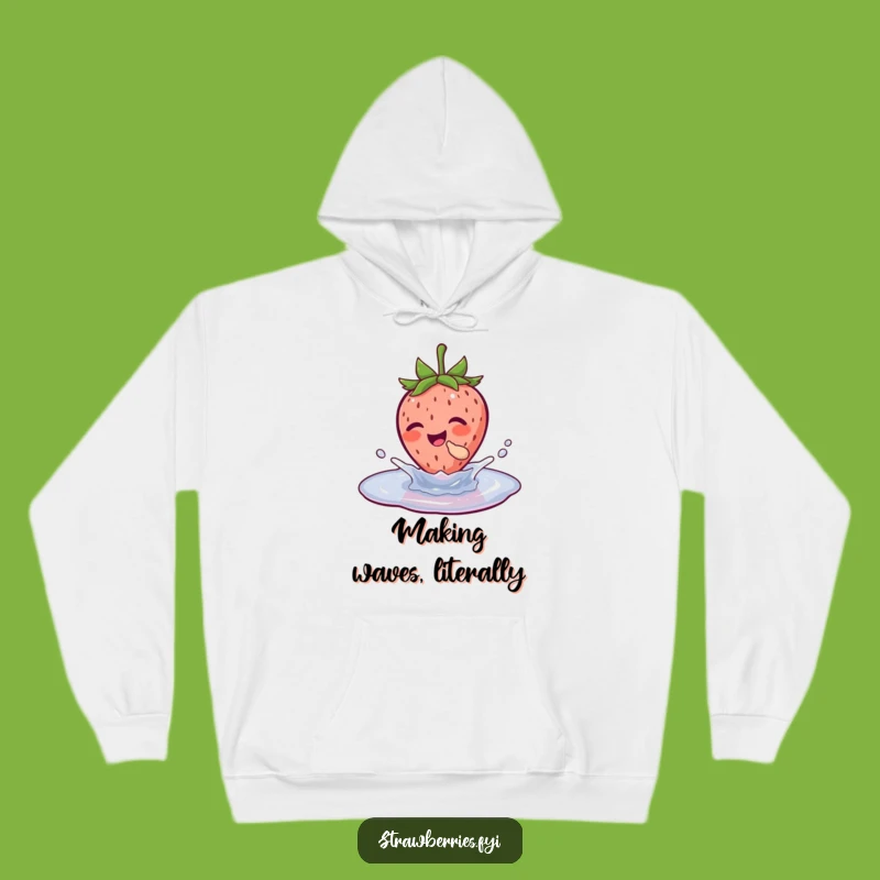 Funny Giggling Strawberry Splashing Hoodie - Cozy & Cute Fruit Sweatshirt Funny Gift