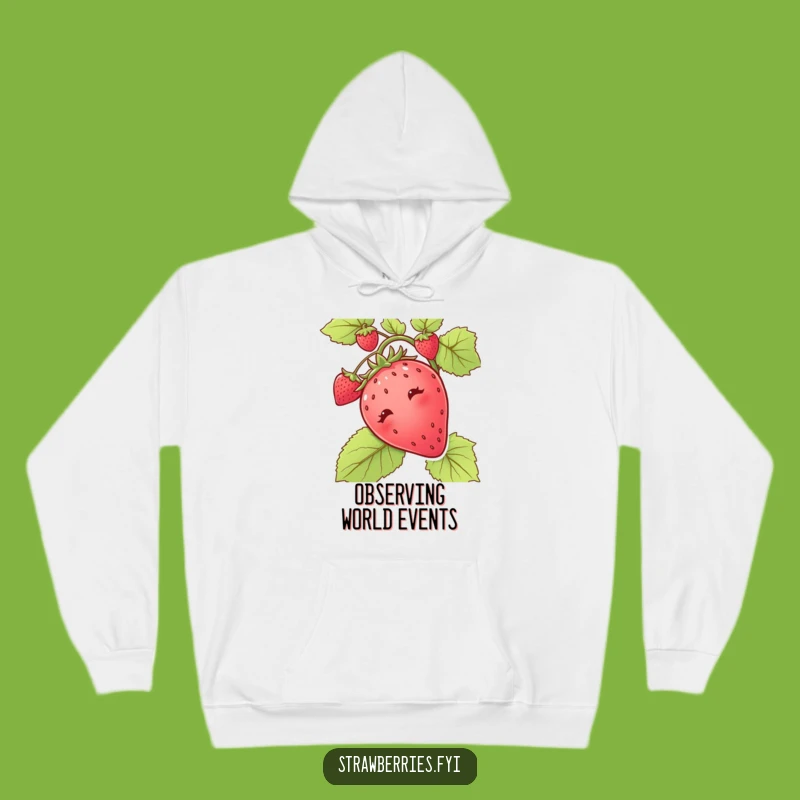 Funny Curious Strawberry Vine Hoodie - Cozy & Playful