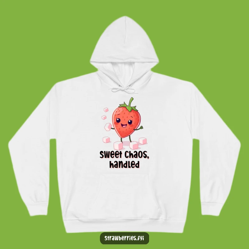Funny Kawaii Strawberry Juggling Hoodie: Cozy Sweetness, Perfect Funny Gift!