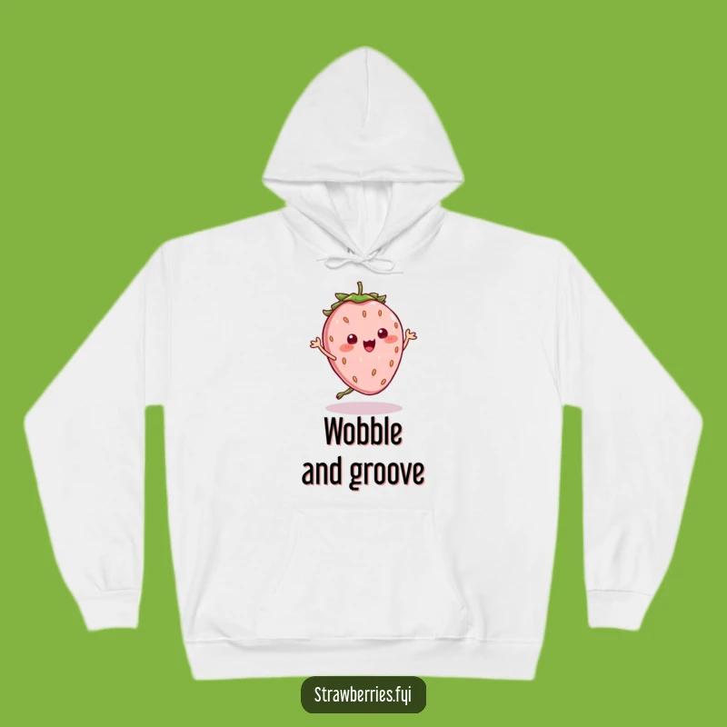 Funny Kawaii Strawberry Dance Hoodie: Cozy Wobbly Fun, Perfect Funny Gift!