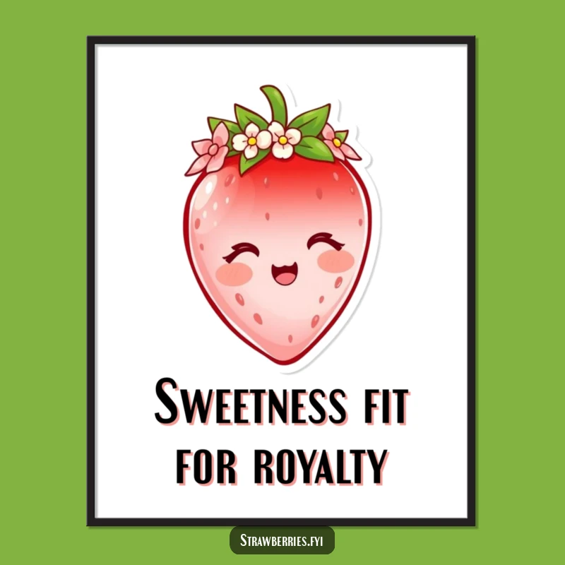 Free Printable Strawberry Wall Art: Royal Downloadable Decor for a Sweet Space