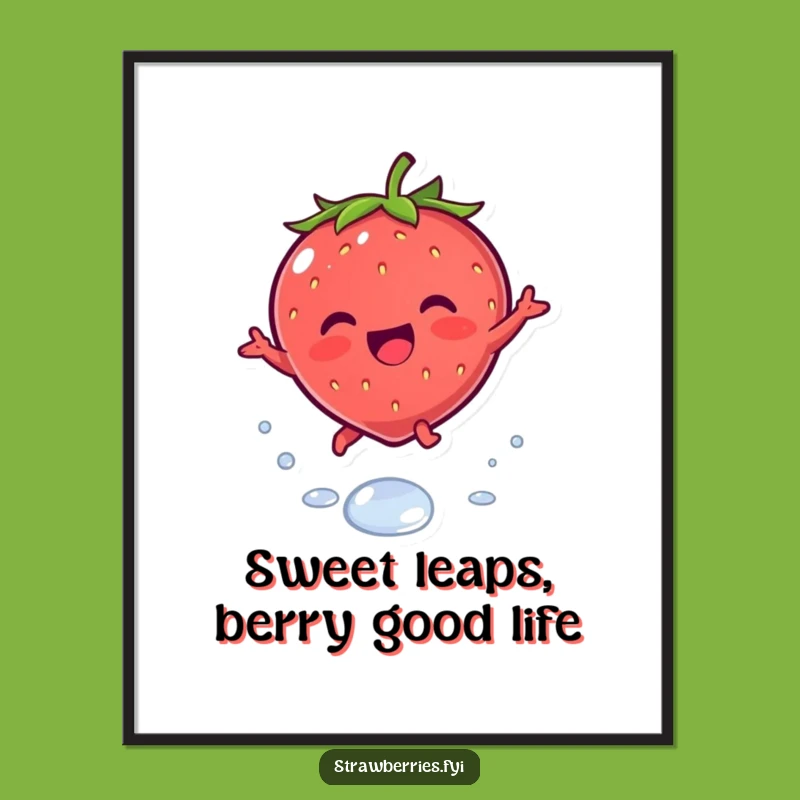 Free Printable Funny Strawberry Art - DIY Downloadable Wall Decor for a Sweet Vibe