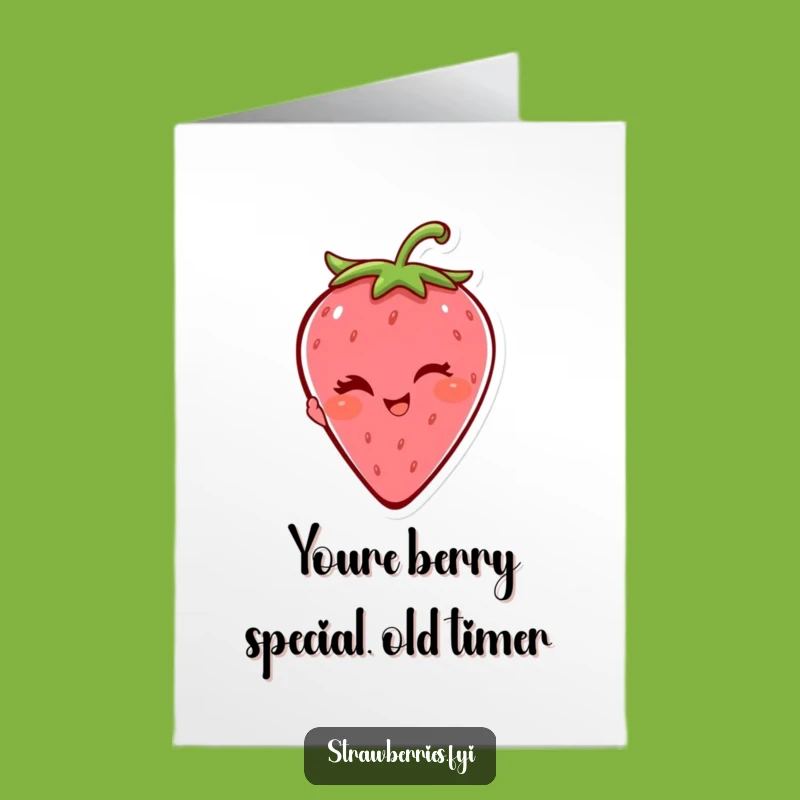 Free Printable Wink Strawberry Birthday Card - Funny Downloadable Gift for Him or Her