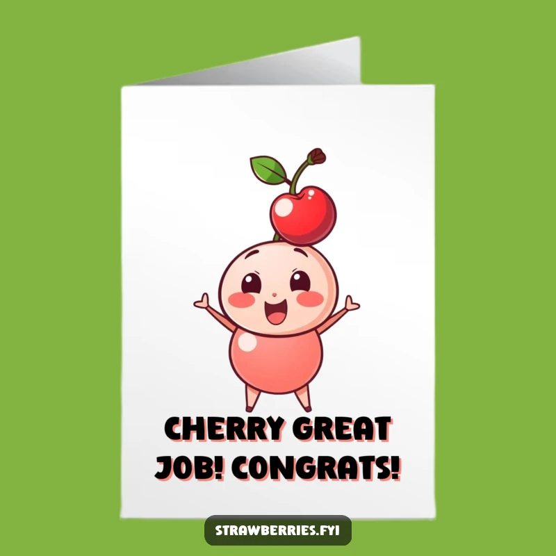 Free Printable Bobble Cherry Congrats Card - Joyful Downloadable for Any Celebration