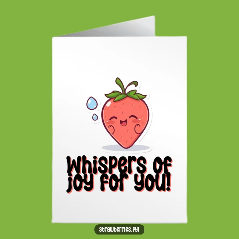 Free Printable Congrats Card: Funny Strawberry's Happy Secret Gift