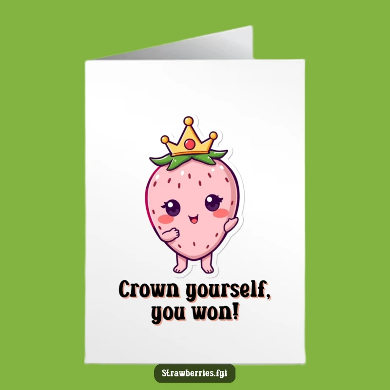 Free Printable Congrats Card: Royal Kawaii Strawberry Celebration