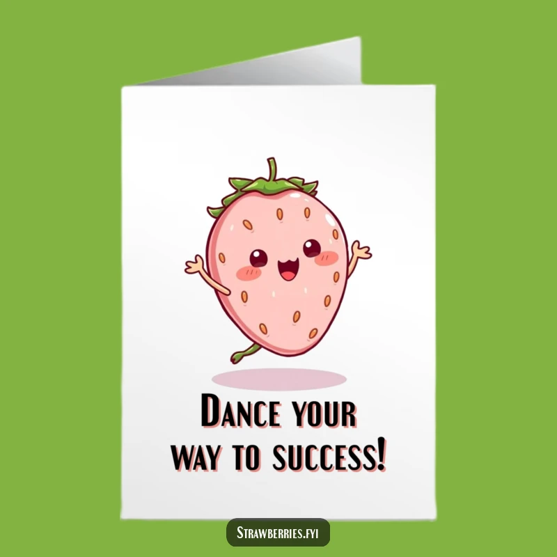 Free Printable Congratulations Card - Wobbly Strawberry Dance Funny Downloadable Gift