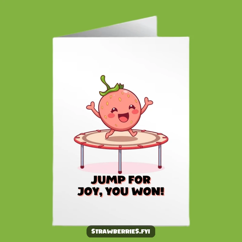 Printable Congrats Card: Strawberry's High-Flying Success - Free Downloadable Humor