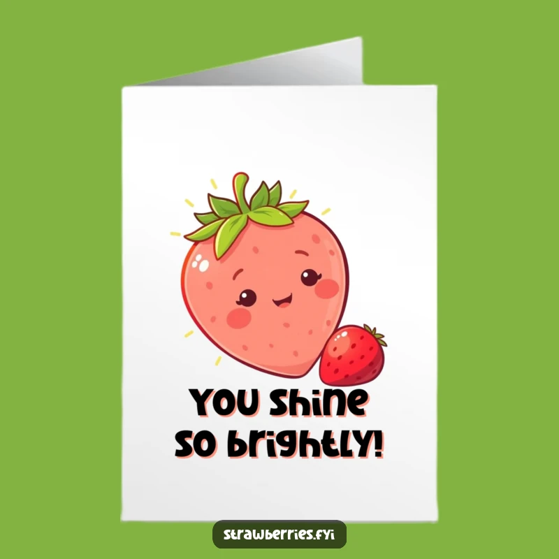 Free Printable Sunny Strawberry Congrats Card: Radiant Downloadable Gift for Success